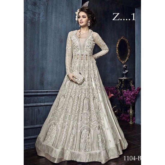 Off White Bridal Anarkali Suit Indian Wedding Dress