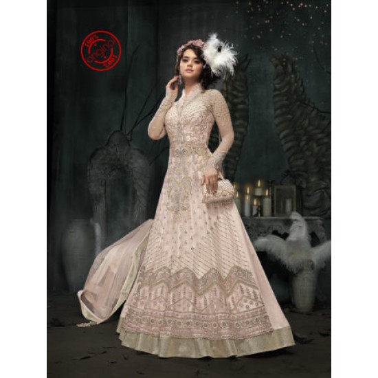 BABY PINK INDIAN DESIGNER WEDDING AND BRIDAL GOWN