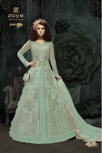 Firozi Party Wear Indian Dress Desi Bridal Wedding Gown