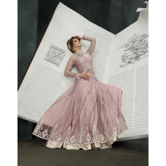 PINK LAVENDER INDIAN DESIGNER WEDDING AND BRIDAL GOWN