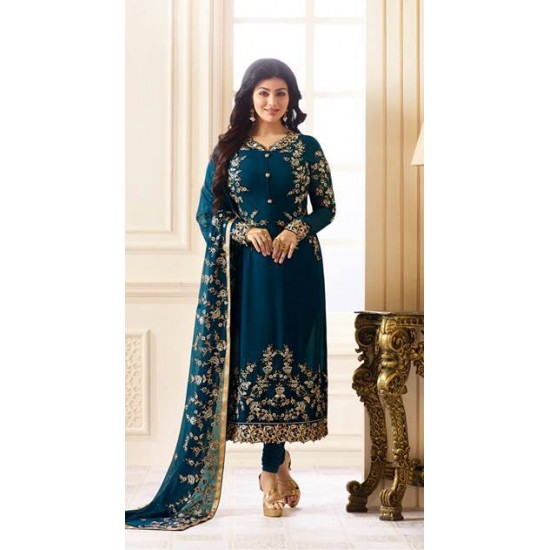 Teal Blue Dress Indian Suit Party Outfit