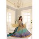 Blue Green Dress Long Evening Gown Indian Suit Anarkali