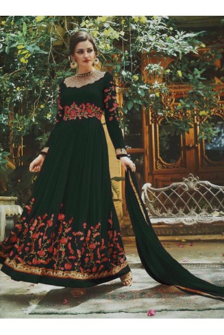 Green Indian Ethnic Designer Party Wear Gown