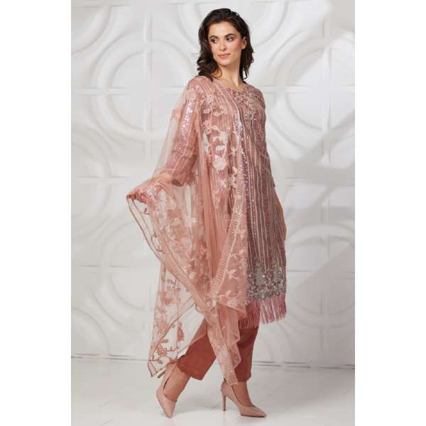 Hot Pink Sequin Style Salwar Suit