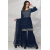  Blue Peplum Embellished Party Dress Gharara Suit
