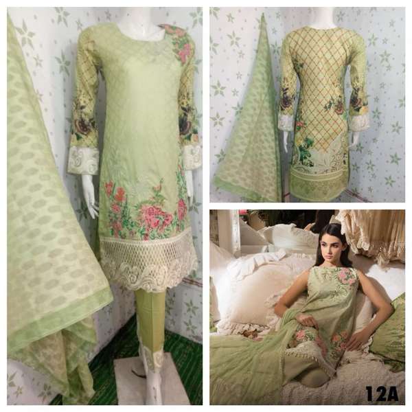 LIME GREEN SUMMER STYLE PAKISTANI READY MADE SALWAR SUIT 