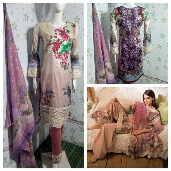 BEAUTIFUL PRINTED AND EMBROIDERED READY MADE PAKISTANI STYLE SUIT 