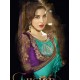Rama Green & Purple Trendy Saree Indian Ethnic Wedding Dress