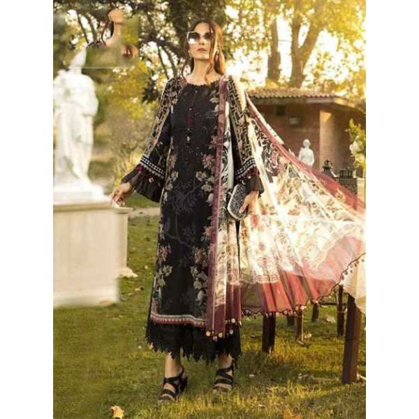 Black Designer Printed Pakistani Style Salwar Suit