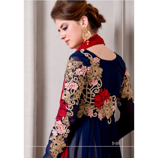 D 105 Navy Blue Varsiddhi Georgette Salwar Kameez