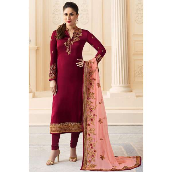 Red Designer Wedding Party Wear Indian Fancy Suit