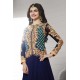 K3931 NAVY BLUE KASEESH PRACHI DESIGNER ANARKALI SUIT