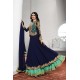 K3931 NAVY BLUE KASEESH PRACHI DESIGNER ANARKALI SUIT