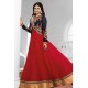 K3934 RED AND BLUE PARTY ANARKALI SUIT