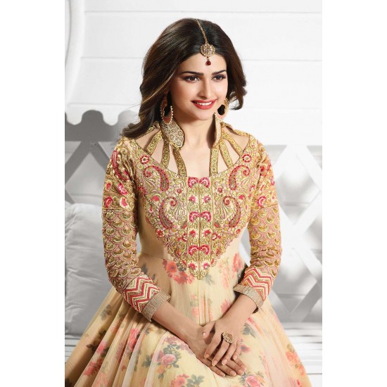 K3938 PEACH KASEESH PRACHI-19 DESIGNER ANARKALI SUIT