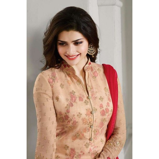 K4291 PEACH KASEESH PRACHI-22 STRAIGHT SALWAR KAMEEZ SUIT 