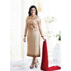 Cream Indian Jacket Salwar Suit Fancy Wedding Dress