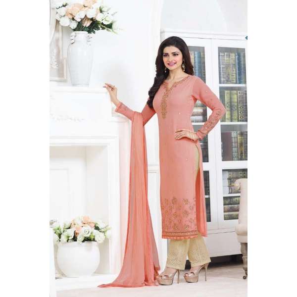 Pink & Beige Designer Salwar Suit Indian Wedding Dress