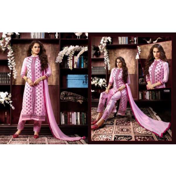 Baby Pink Cotton Dress Salwar Kameez Ladies Outfit