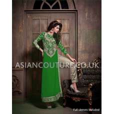 Green Pakistani Suit Embroidered Wedding Salwar Suit