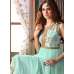 Mint Net Embroidered Indian Party Maxi Indian Party Dress