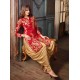 Red & Gold Patiala Suit Indian Punjabi Wedding Dress