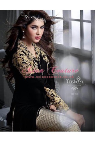 ZM2606 BLACK MASKEEN MAISHA DESIGNER SUIT