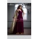 Maroon Cream Maisha Silky Jacket Dress Party Suit 