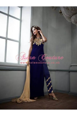 ZM2603 BLUE MASKEEN MAISHA PARTY WEAR SUIT