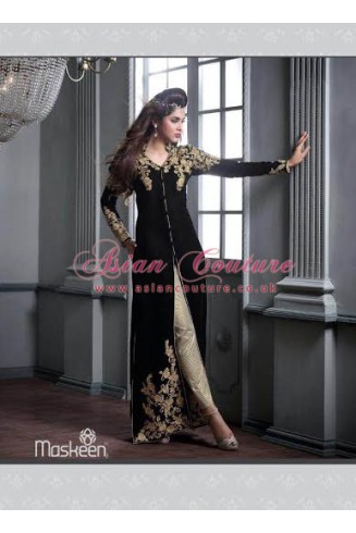 ZM2606 BLACK MASKEEN MAISHA DESIGNER SUIT