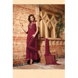 MN2701 MAROON MAISHA NEERJA GEORGETTE SUIT