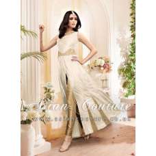 Off White & Gold Indian Wedding Dress Ethnic Party Suit