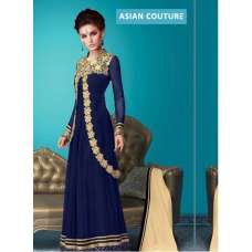 Royal Blue Embellished Anarkali Suit