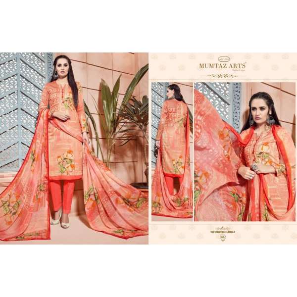 Orange Cotton Summer Dress Pakistani Lawn Suit