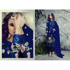 Blue Pakistani Designer Suit Maria B Style 
