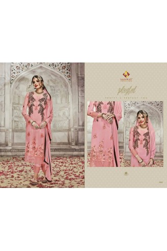 Pastel Pink Embroidered Trouser Suit