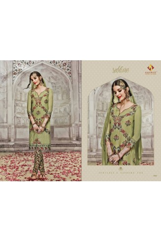 SJ5005 GREEN SAJAWAT MUMTAZ-2 EMBROIDERED SALWAR KAMEEZ