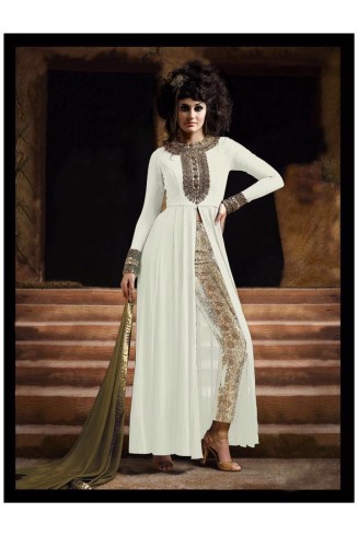 White Indian Ethnic Salwar Suit
