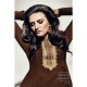 Brown Embroidered Georgette Indian Salwar Suit