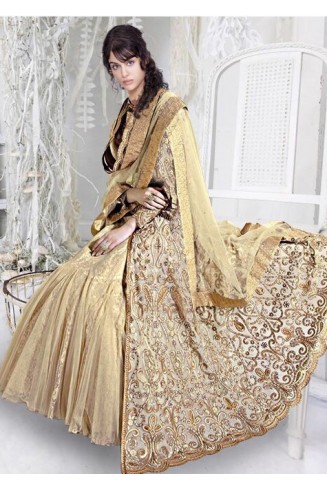 SAINX 12003-C  Z PLUS GOLD COLOUR LEHENGA DRESS