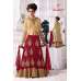 Beige With Red Lengha Dress Party Wear