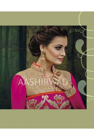 FUCHSIA DIA MIRZA DESIGNER SALWAR KAMEEZ