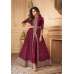 Maroon Indian Designer Party Wear Front Slit Anarkali Dress