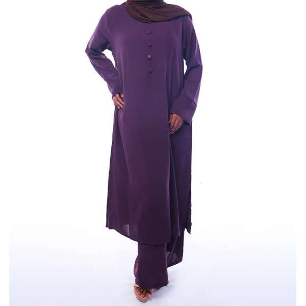 Purple Smart Ladies Co-Ord Outfit Set 