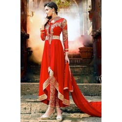 Fiesta Red Bollywood Style Anarkali Salwar Kameez
