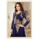 NAVY BLUE HEAVY EMBROIDERED FLOOR LENGTH ANARKALI DRESS
