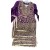 Plum Embroidered Chiffon Girls Suit