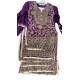 Plum Embroidered Chiffon Girls Suit