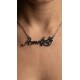 Amelia Silver Plated Personalised Flower Necklace