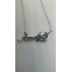 Amelia Silver Plated Personalised Flower Necklace